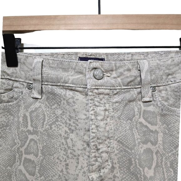 NYDJ Stone Python Lift Tuck Slimming Ankle Pants Sz 8 - Picture 3 of 11